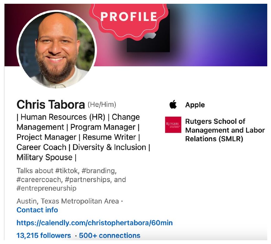 Career profile page 1 of 27